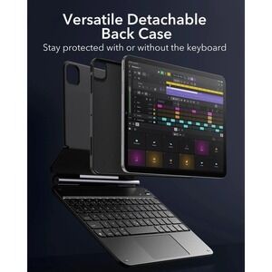 iPad Air 11 inch M2 2024 Keyboard Case Magnetic Trackpad Backlit 360 Black ESR